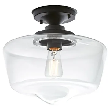 Stylish Schoolhouse Semi-Flush Mount Ceiling Fixture