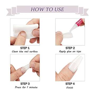 BABALAL Medium Length Press on Nails Glossy Nails Almond Fake Nails Cloud Nails Pink Stiletto Nails for Women and Girls