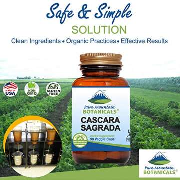 Cascara Sagrada Capsules - Vegan Kosher Digestive Support