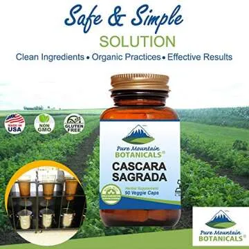 Cascara Sagrada Capsules - Vegan Kosher Digestive Support