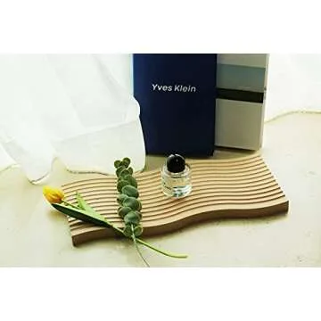 BLOFLO Decorative Tray Wave Shaped Natural Wooden Trays for Decor, Rustic Wood Serving Tray, Wood Decorative Trays for Coffee Table, Crystal Tray for Stones, Ottoman Tray for Living Room Home Kitchen