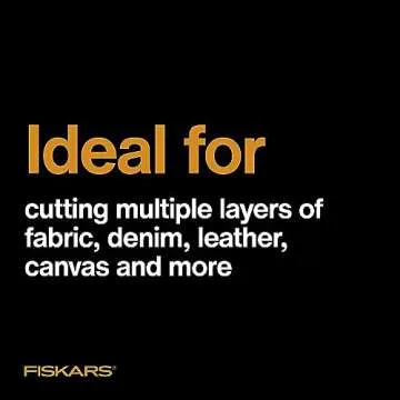 Fiskars RazorEdge Fabric Scissors - 8" Heavy Duty Fabric Shears with Softgrip Ergonomic Handle, Stainless Steel Blades