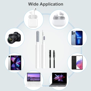 SUPFINE Cleaner Kit for Airpod, Airpods Pro Cleaning Pen,Multi-Function Cleaner Kit Soft Brush for Phone Charging Port,Earbuds,Earpods,Earphone,Headphone, iPod,Case,iPhone,ipad,Laptop(White)