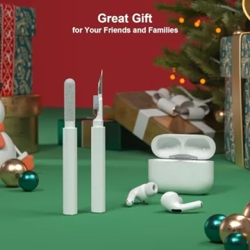 SUPFINE Cleaner Kit for Airpod, Airpods Pro Cleaning Pen,Multi-Function Cleaner Kit Soft Brush for Phone Charging Port,Earbuds,Earpods,Earphone,Headphone, iPod,Case,iPhone,ipad,Laptop(White)