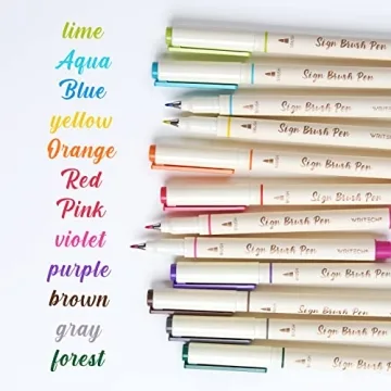 WRITECH Brush Tip Marker Pens for Colorful Calligraphy