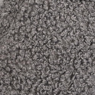 HomeTop Women's Fuzzy Curly Fur Memory Foam Loafer Slippers Bedroom House Shoes with Polar Fleece Lining (8.5, Grey)