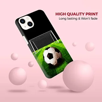 Sasi iPhone 13 Case - Soccerball Design Slim Hard Shell
