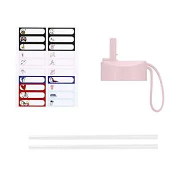 IRON °FLASK Kids Water Bottle - Straw Lid, 20 Name Stickers, Vacuum Insulated Stainless Steel, Double Walled Tumbler Travel Cup, Thermos Mug - Lama Rainbows, 10 Oz