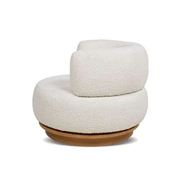 Jennifer Taylor Quinn 360 Swivel Accent Chair Ivory White