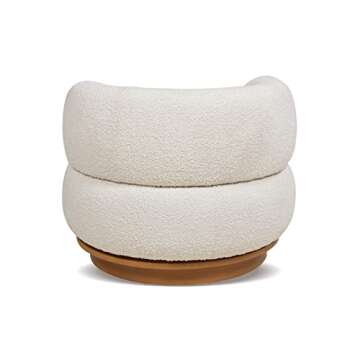 Jennifer Taylor Quinn 360 Swivel Accent Chair Ivory White