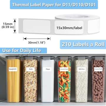 D11 Labels Tape, Adapted Label Print Paper,Office Labeling Tape Replacement, D110 Label Maker Tape, ...