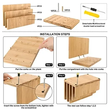 Stahala Bamboo Desk File Organizer for Efficient Organization