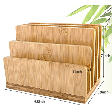 Stahala Bamboo Desk File Organizer for Efficient Organization