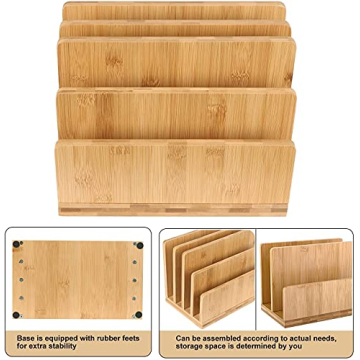 Stahala Bamboo Desk File Organizer for Efficient Organization