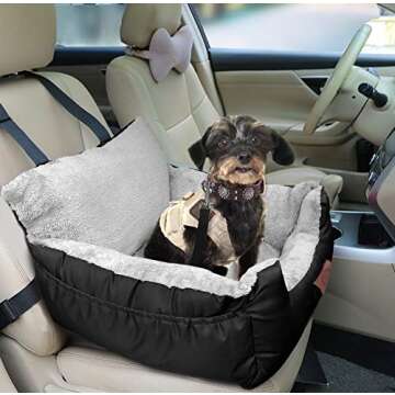 FAREYY Dog Car Seat for Small Pets, Washable & Safe