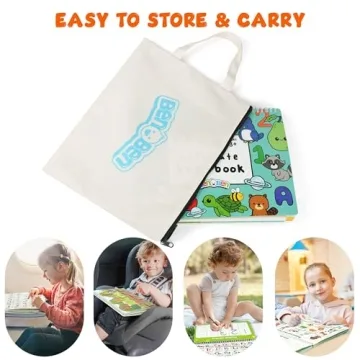 BenBen Busy Book for Toddlers, 30 Pages, Pre-Assembled, Preschool Learning Activities, Montessori Toys for Ages 3 and Up, Autism Sensory Toys, Kids Educational Activity Book, Birthday Gift