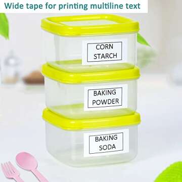 Hehua Tze Tz 24mm 0.94 Laminated White Compatible for Brother TZe-251 TZe251 P-Touch Label Maker Tape 1 Inch, TZ-251 TZ251 Black on White Tape for Ptouch Label Machine PTD600 PT-D600, 6 Pack