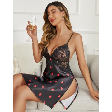 Avidlove Satin Lace Nightgown for Women – Luxurious Elegance