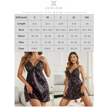 Avidlove Satin Lace Nightgown for Women – Luxurious Elegance