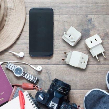 Ceptics Europe Travel Adapter Dual Input Ultra Compact