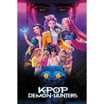 Vibrant COMOR Demon Hunters Poster for K-Pop and Fantasy Lovers
