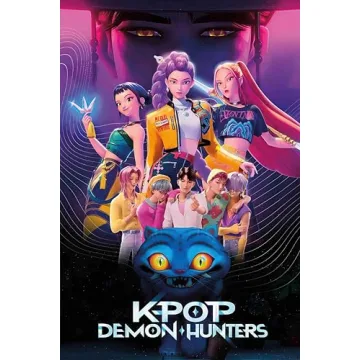 Vibrant COMOR Demon Hunters Poster for K-Pop and Fantasy Lovers