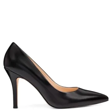 Nine West Women's Flax Pump Black Leather Comfort