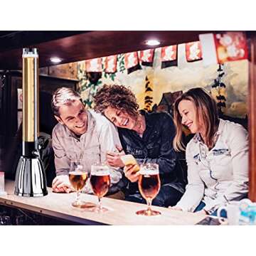 OGGI Beer Tower 3L/100oz - Beverage Dispenser with Spigot & Ice Tube, Margarita Tower, Mimosa Tower, Perfect Drink Dispensers for Parties, Drink Tower, Holds 6 Pints of Beer – Stainless