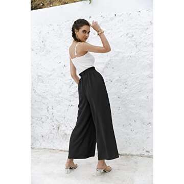 Eteviolet Boho High Waisted Leopard Print Pants