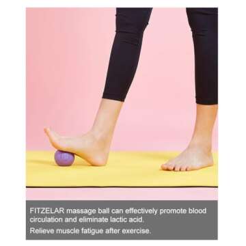 FITZELAR Massage Lacrosse Balls for Myofascial Release, SGS Certification, Massage Deep Tissue for Back and Shoulder, Trigger Point Therapy, Muscle Knots, Relieving Muscle Pain, Yoga Ball for Feet
