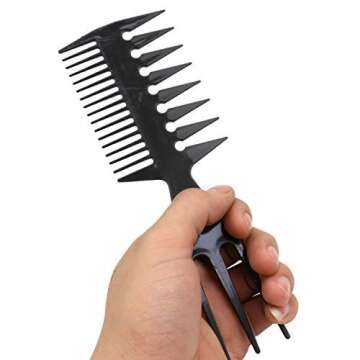 JETEHO Afro Comb – Professional 3-Sided Detangling Tool