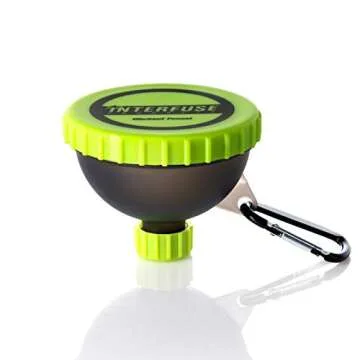 Interfuse Products Protein Funnel Keychain 4-Pack; Water Bottle Funnels for Supplements, Portable Protein Powder Container for Gym and Travel, Pre-Workout Fitness Funnels