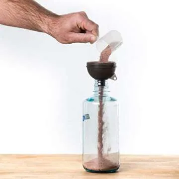 Interfuse Products Protein Funnel Keychain 4-Pack; Water Bottle Funnels for Supplements, Portable Protein Powder Container for Gym and Travel, Pre-Workout Fitness Funnels