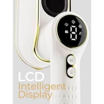 Portable Travel Steamer: 1200W Handheld Fabric Steamer with 4 Modes and LCD Display