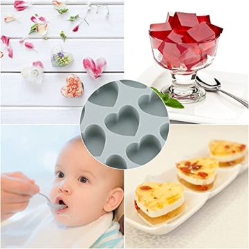 Heart Shaped Ice Cube Trays with Lid for Fun Drinks