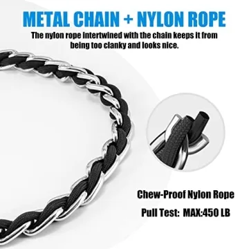 Durable Chew Proof Metal Chain Dog Leash for Pets