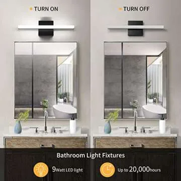 Kinyota Modern LED Vanity Lights for Bathroom Lighting