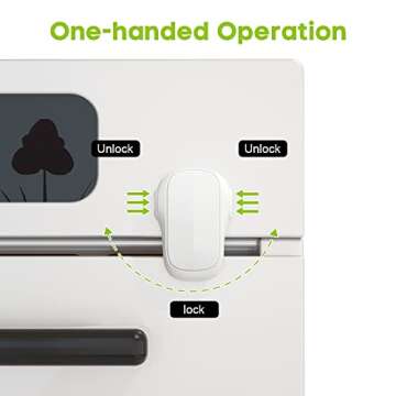 SAFELON 1 Pcs Baby Safety Oven Door Lock, Double Button Oven Lock for Kitchen Safety (White)