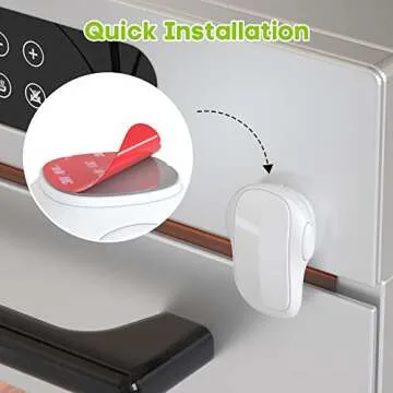 SAFELON 1 Pcs Baby Safety Oven Door Lock, Double Button Oven Lock for Kitchen Safety (White)