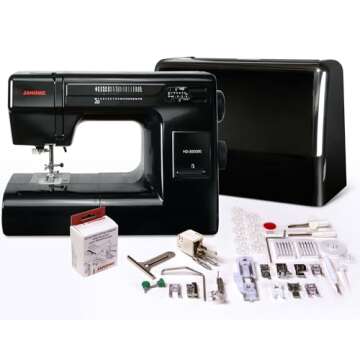 Janome Heavy Duty HD-3000 Black Edition Sewing Machine with Bonus 6 Piece Quilting Kit