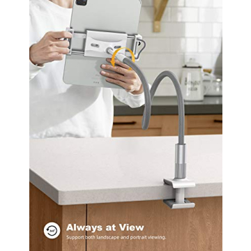Lamicall Gooseneck Tablet Holder - Flexible Mount for Tablets