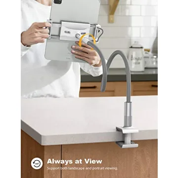 Lamicall Gooseneck Tablet Holder - Flexible Mount for Tablets