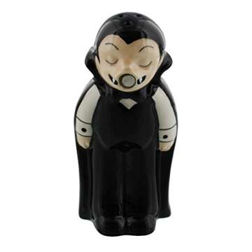 Pacific Giftware Vampire Love at First Bite Magnetic Kissing Ceramic Salt and Pepper Shakers Set