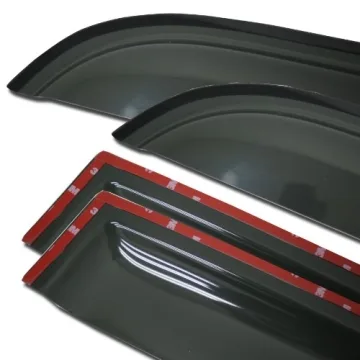 TuningPros WD-262 Tinted Smoke Out-Channel Window Visor Deflector Rain Guard 4-pc Set