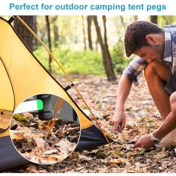 Oligei 23 Pack Tent Stakes, Stakes for Outdoor Decorations, Tent Stakes Heavy Duty, Metal Stakes, Tent Garden Stakes for Gardening & Canopies, Outdoor Christmas Decorations