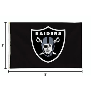 Rico Industries Oakland Raiders 3-Foot by 5-Foot Flag