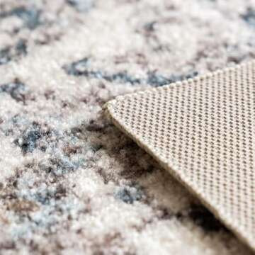 Maples Rugs Tapestry Farmhouse Area Rugs – Made in USA – Washable, Non Slip Indoor Carpet for Entryway, Foyer, Kitchen, and Bathroom, 1'8 x 2'10, Taupe/Grey