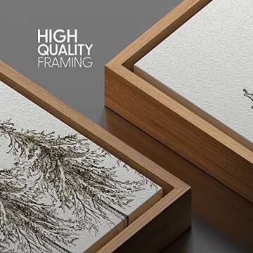 SIGNWIN Framed Canvas Wall Art Tall Trees Geometric Patterns Digital Art Modern Art Contemporary Relax/Calm Black and White for Living Room, Bedroom, Office - 16"x24" Natural