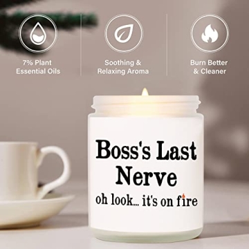 Lavender Soy Wax Candle - Perfect Gift for Boss