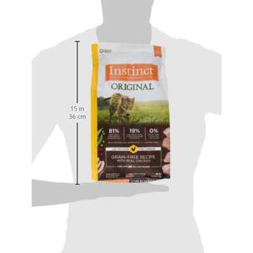 Instinct Original Dry Cat Food, Raw Coated Kibble, High Protein, Grain Free Recipe - Real Chicken, 5 lb. Bag